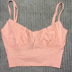never worn, pink spandex crop top